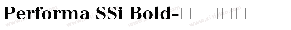 Performa SSi Bold字体转换